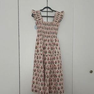 Hill House Midi-Nap Dress in Poppy Block Print